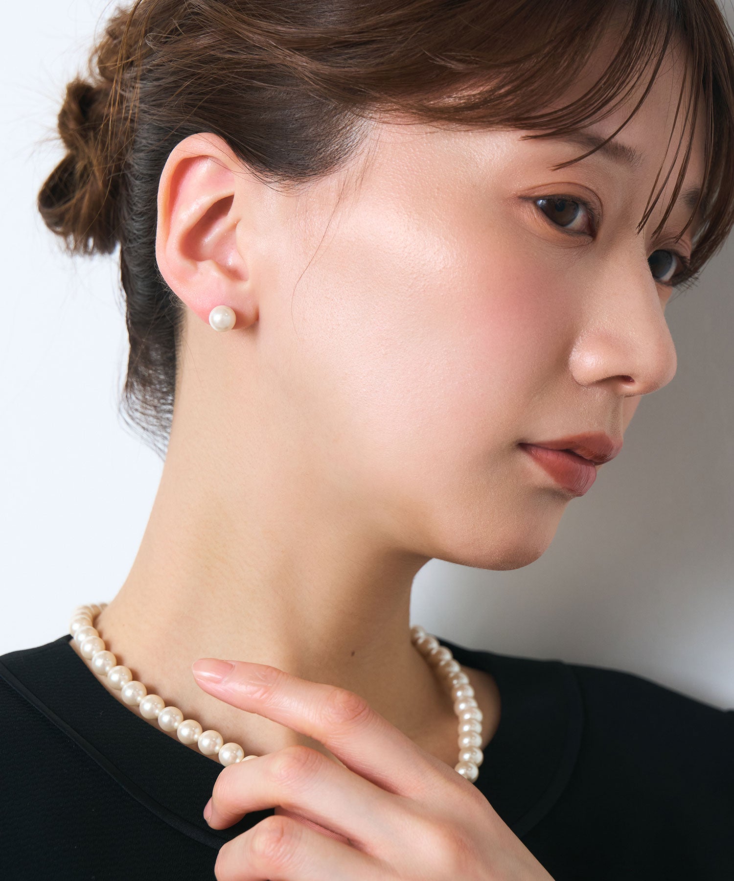 貝パールネックレス＆ピアスセット