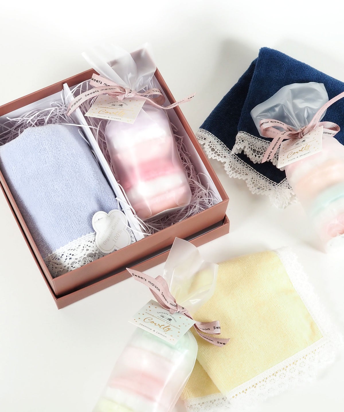 今治ハンカチ＆スウィーツメゾンマカロン入浴剤ギフトセット