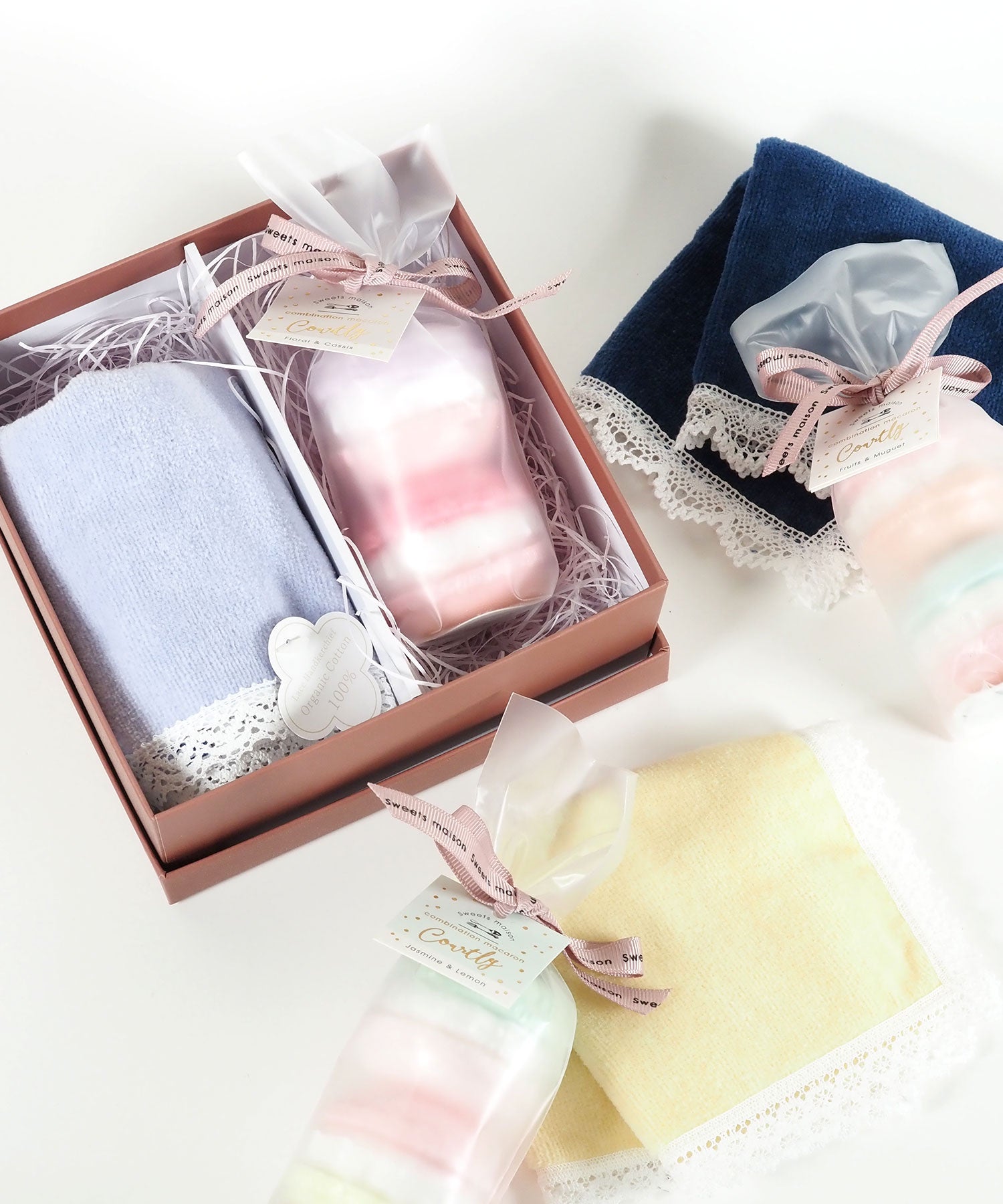 今治ハンカチ＆スウィーツメゾンマカロン入浴剤ギフトセット