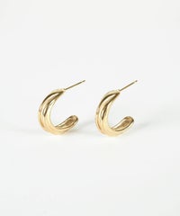 リブフープステンレスポストピアス【MUK lucenzio】