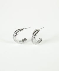 リブフープステンレスポストピアス【MUK lucenzio】