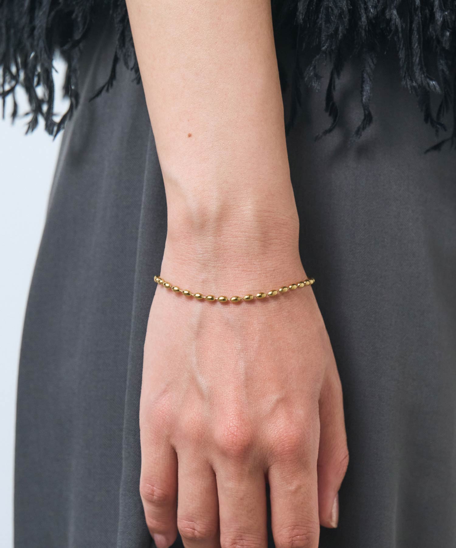 エッジオーバルチェーンステンレスブレスレット【MUK lucenzio】