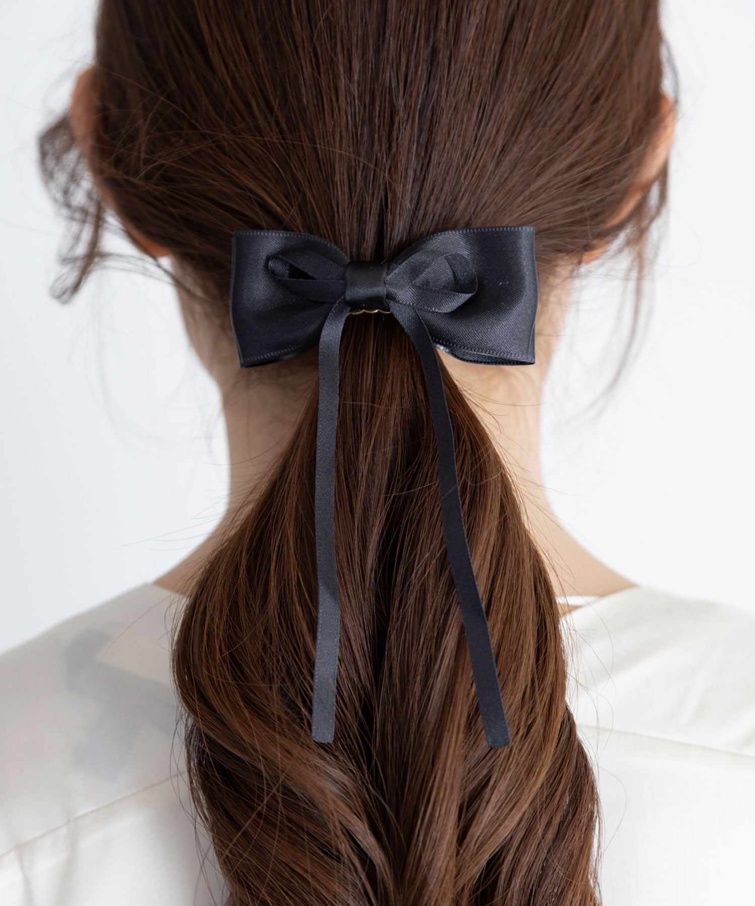 サテンリボンポニーフック