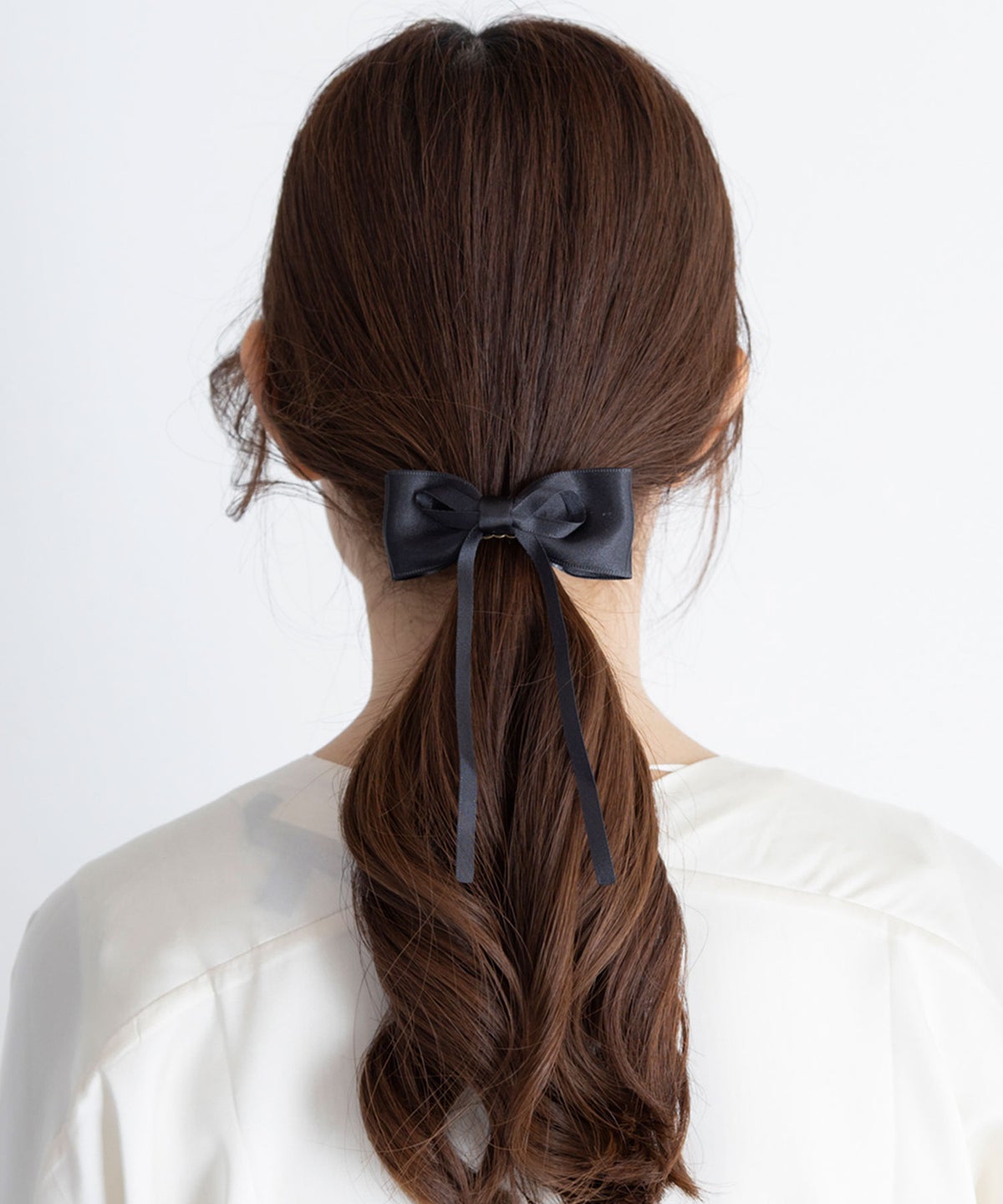 サテンリボンポニーフック