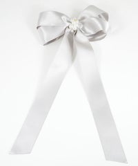 パールサテンロングリボンポニーフック