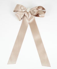 パールサテンロングリボンポニーフック