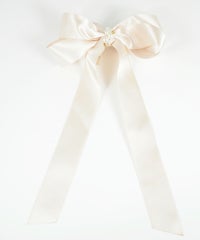 パールサテンロングリボンポニーフック