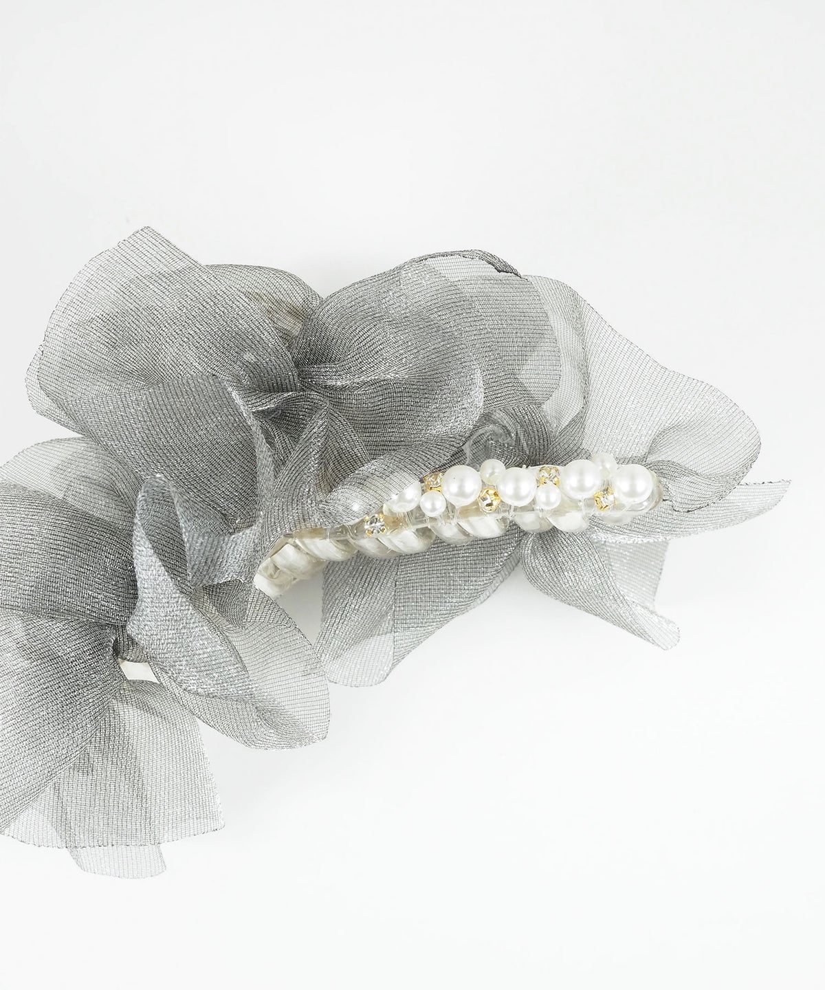 オーガンジーフリルバンスクリップ