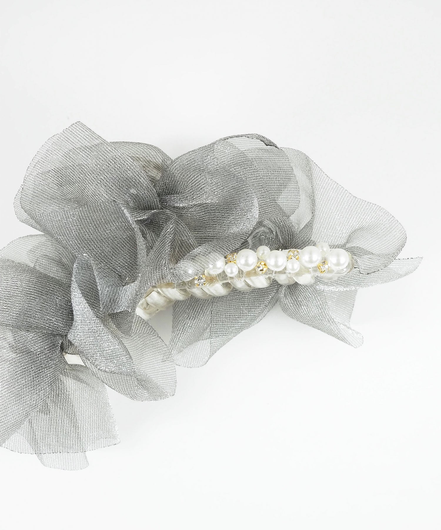 オーガンジーフリルバンスクリップ