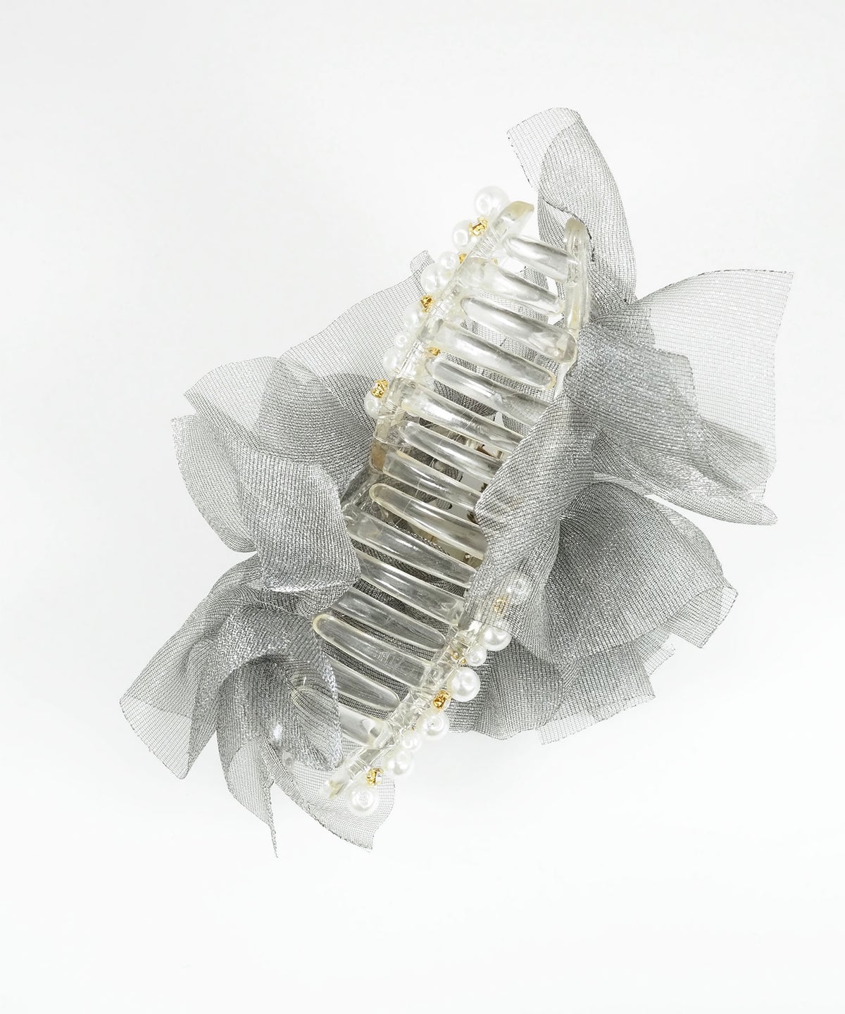 オーガンジーフリルバンスクリップ