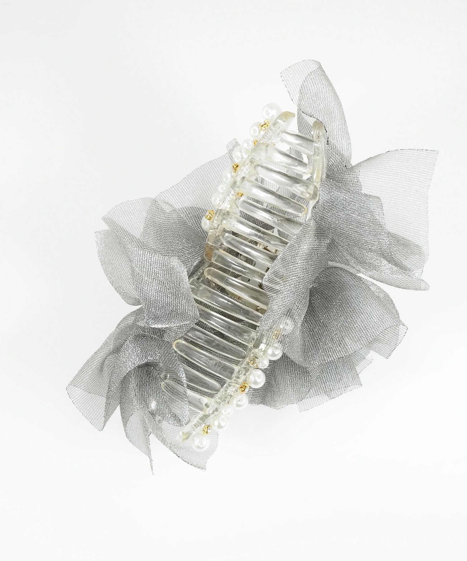 オーガンジーフリルバンスクリップ