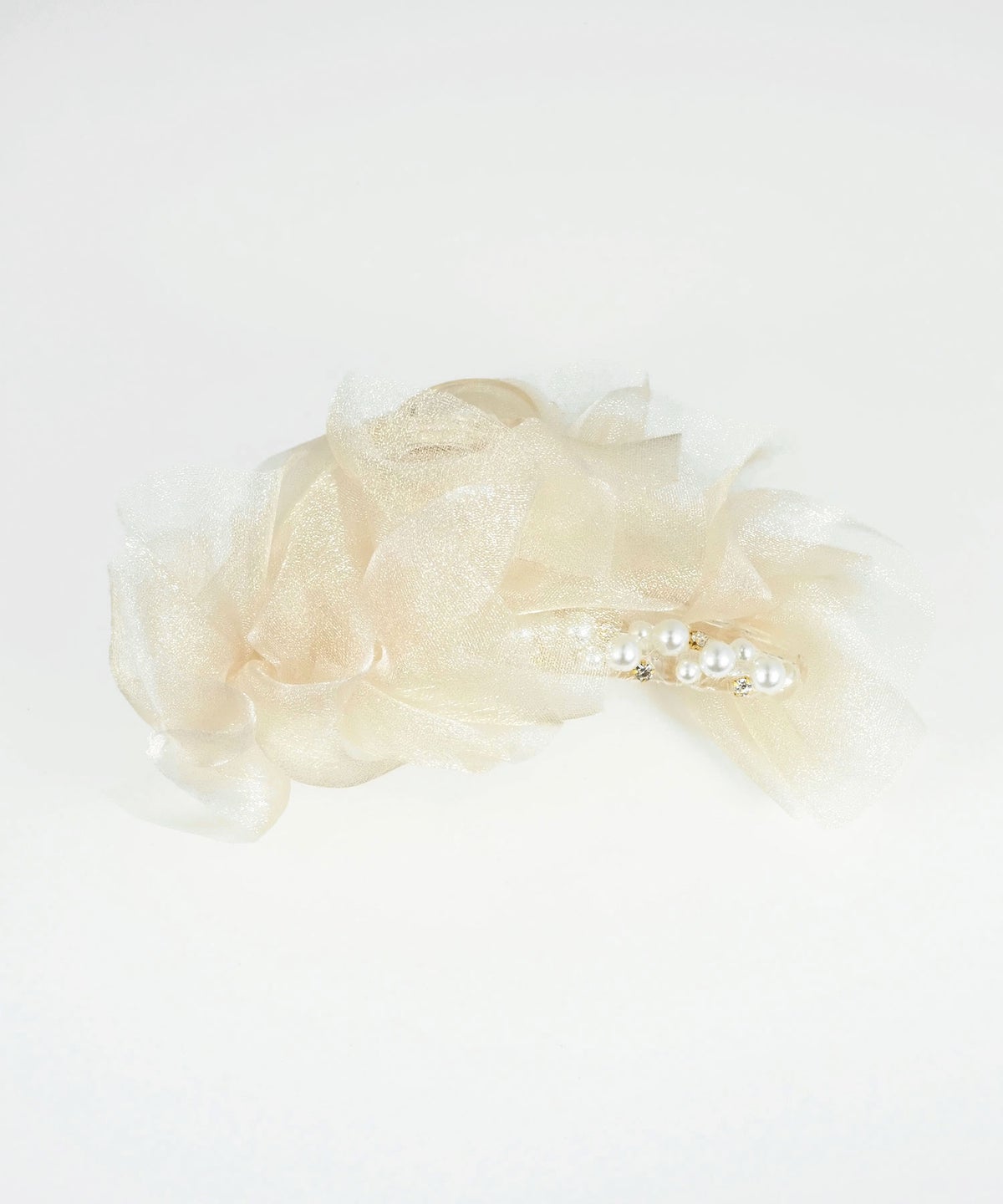 オーガンジーフリルバンスクリップ