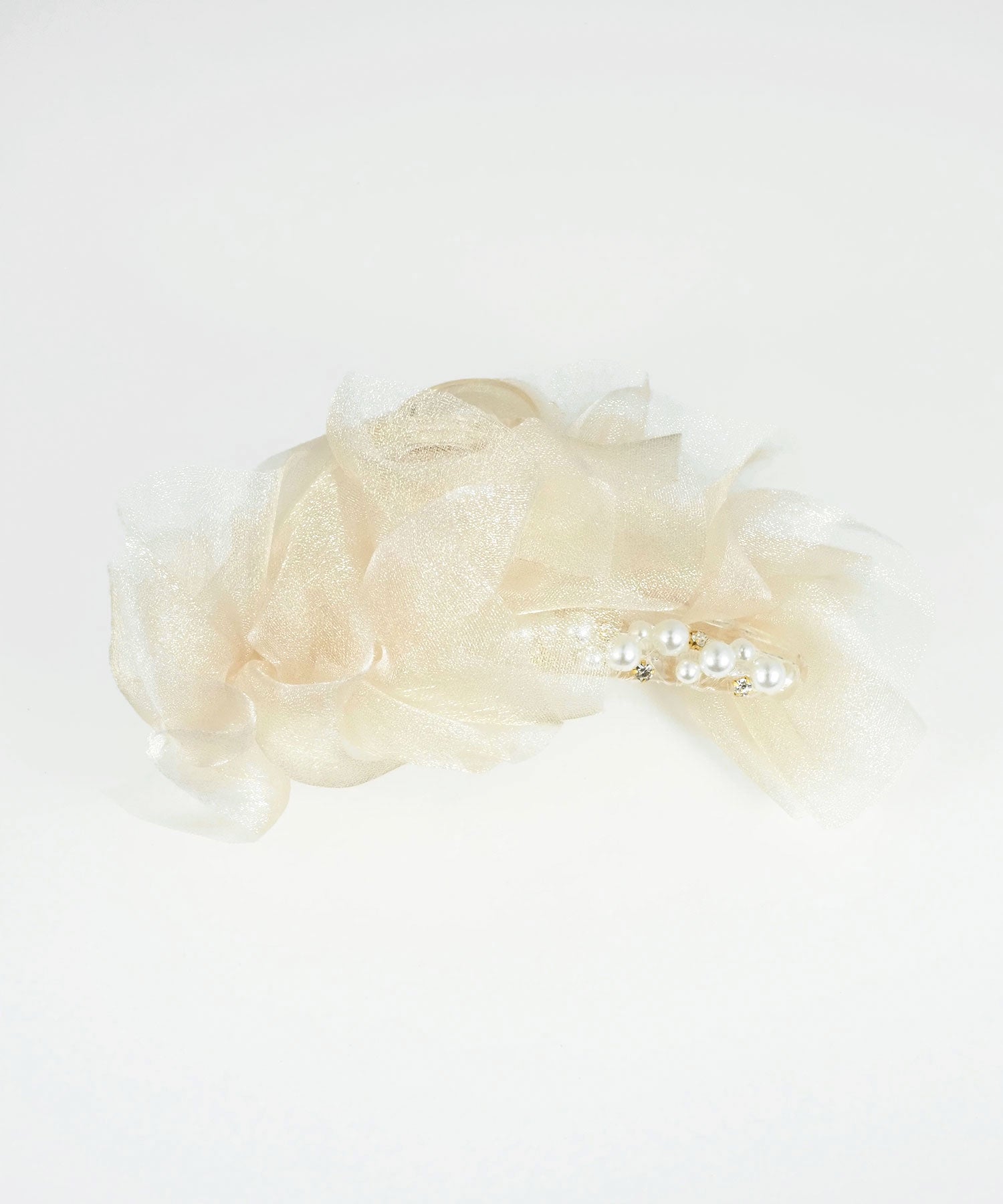 オーガンジーフリルバンスクリップ