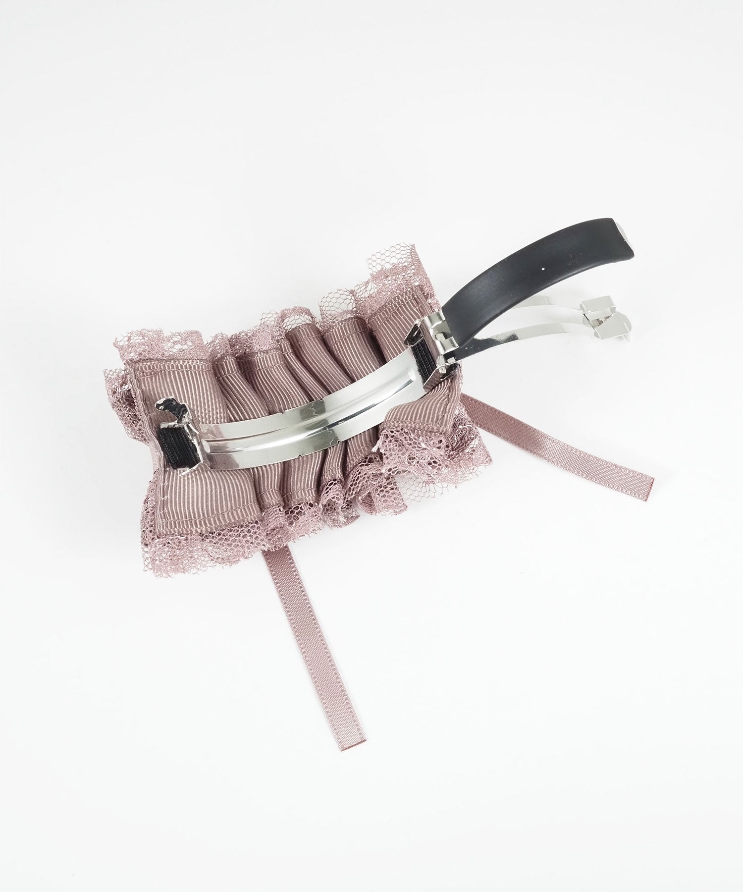 レースフリルリボンバレッタ