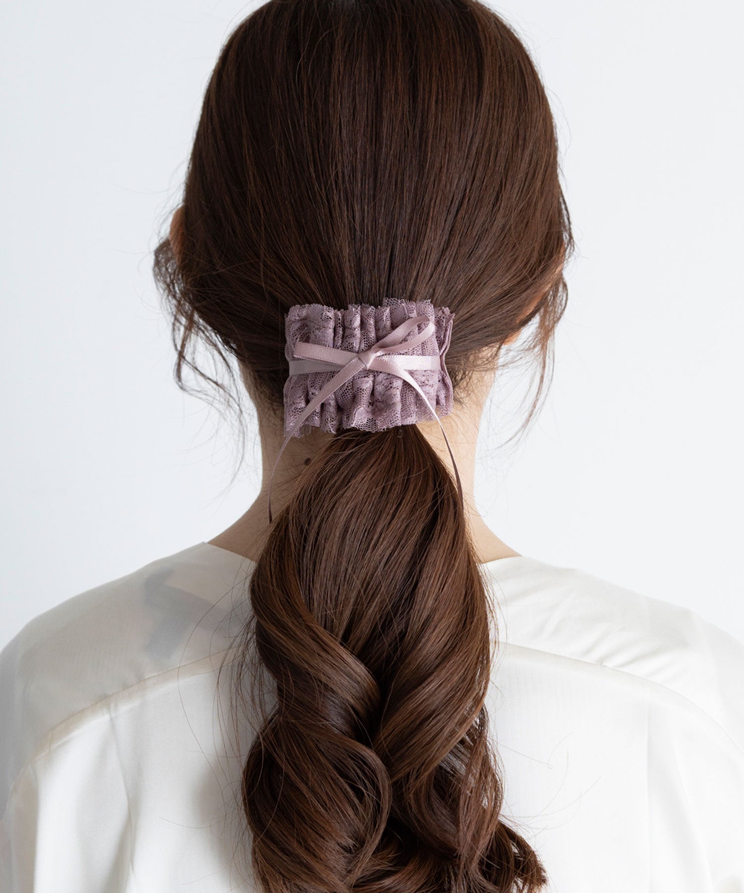 レースフリルリボンバレッタ