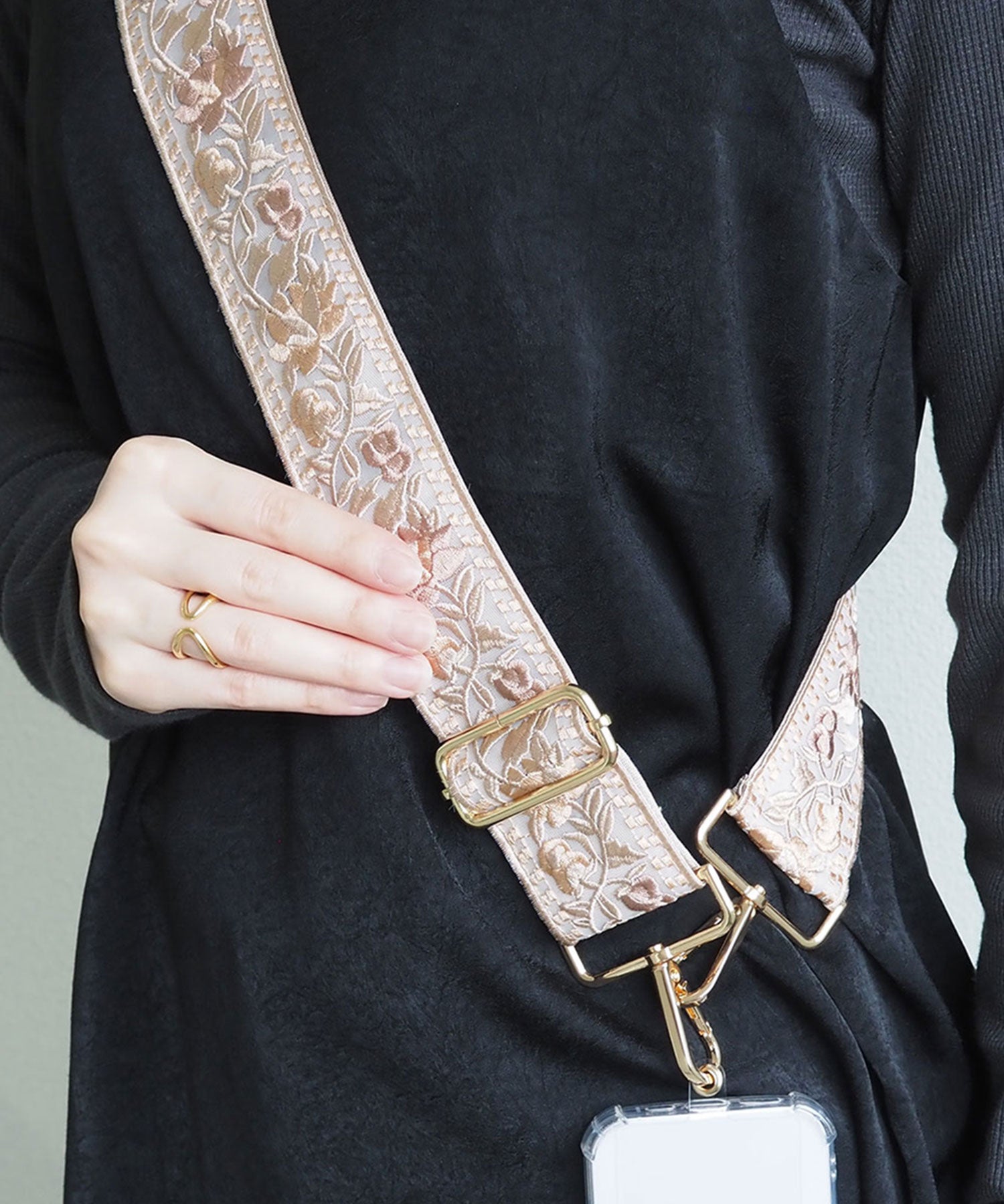 ボタニカル刺繍リボンマルチショルダーストラップ | 【公式】MUK