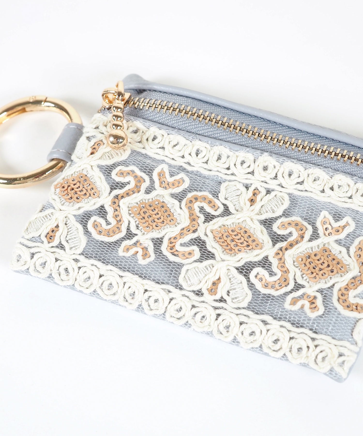 アンティークレース刺繍チャームポーチ | 【公式】MUK ONLINE SHOP