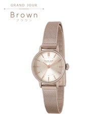 【金属アレルギー対応】 GRAND JOUR メッシュベルトラウンドウォッチ BOX付