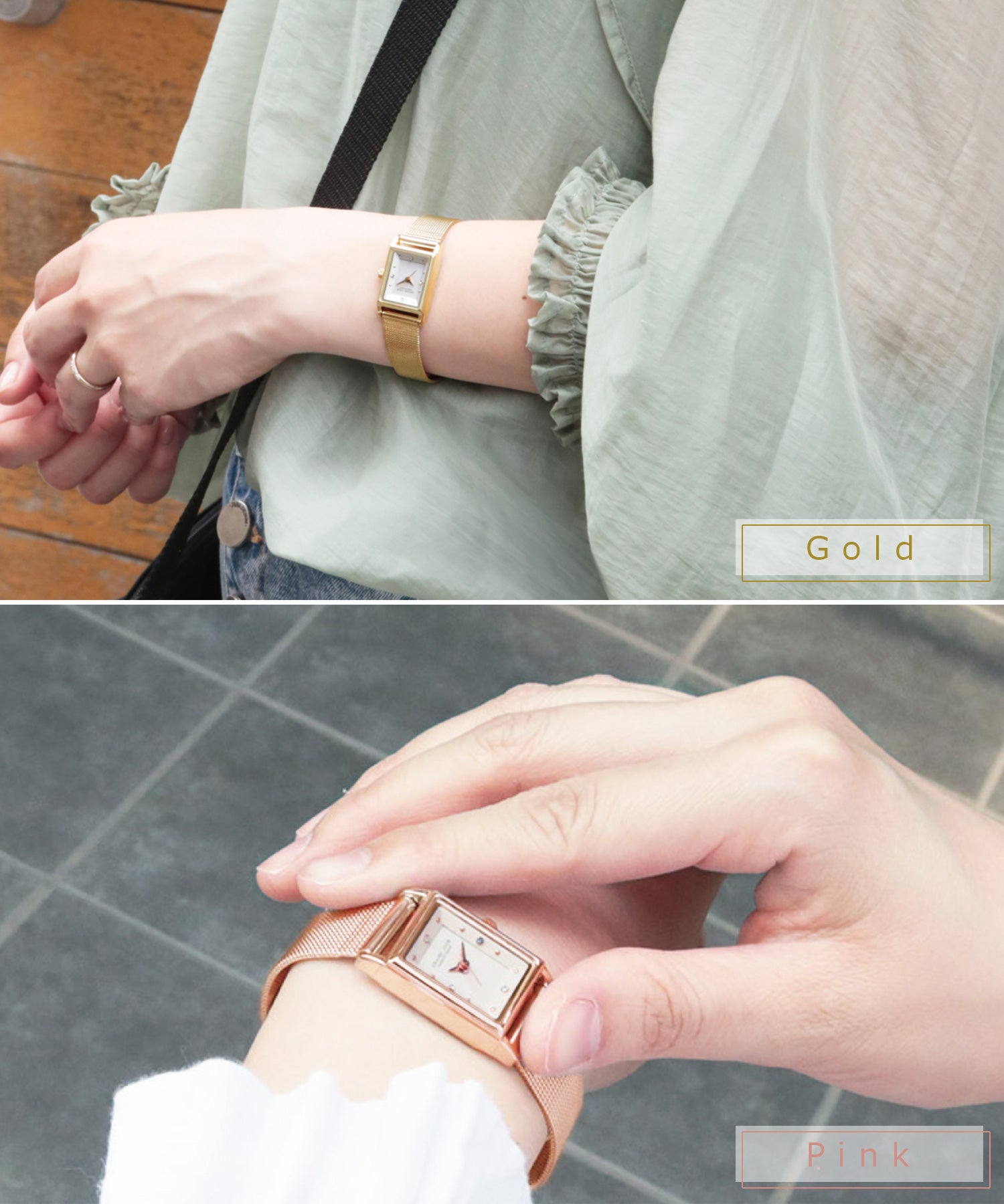 【金属アレルギー対応】 GRAND JOUR メッシュベルトヴォクシーウォッチ BOX付