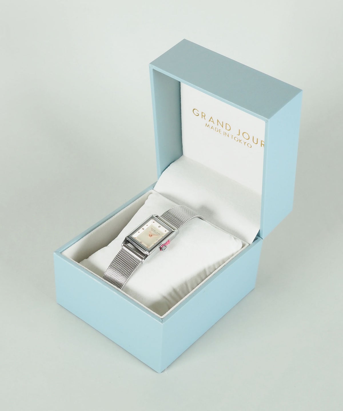 金属アレルギー対応 GRAND JOUR メッシュベルトヴォクシーウォッチ BOX付