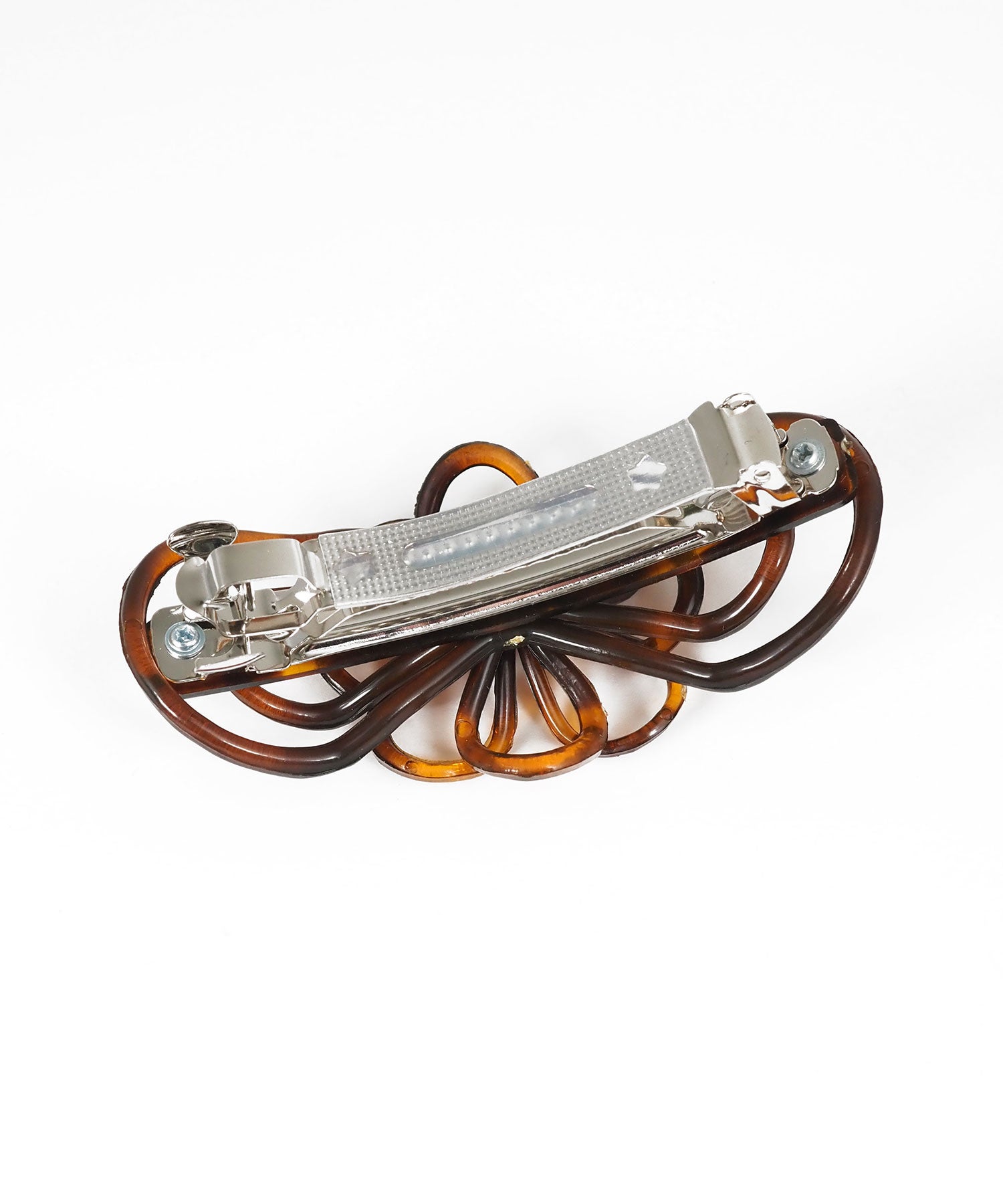 ピタッとズレないフラワーラインバレッタ