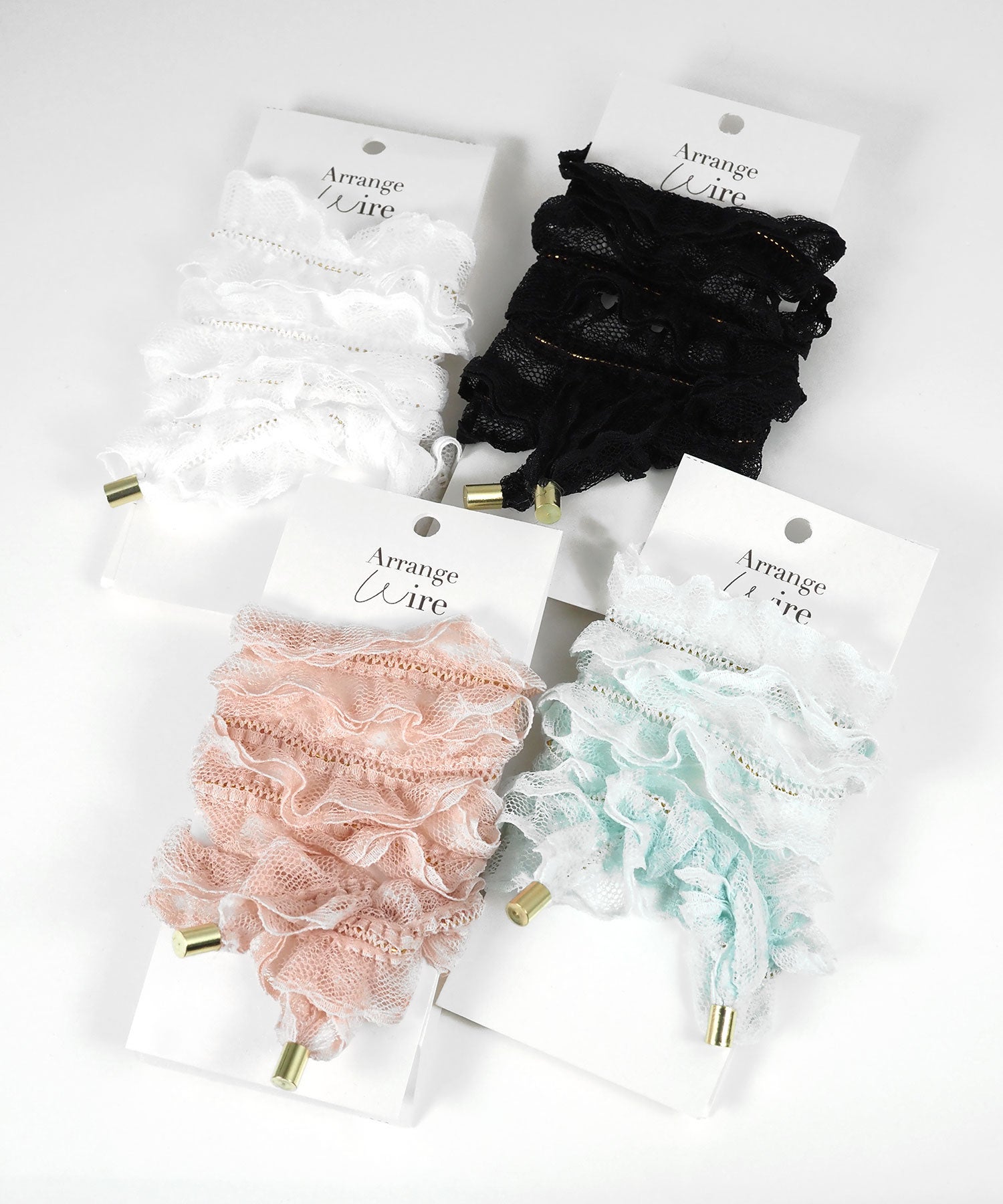 フリルレースワイヤーポニー