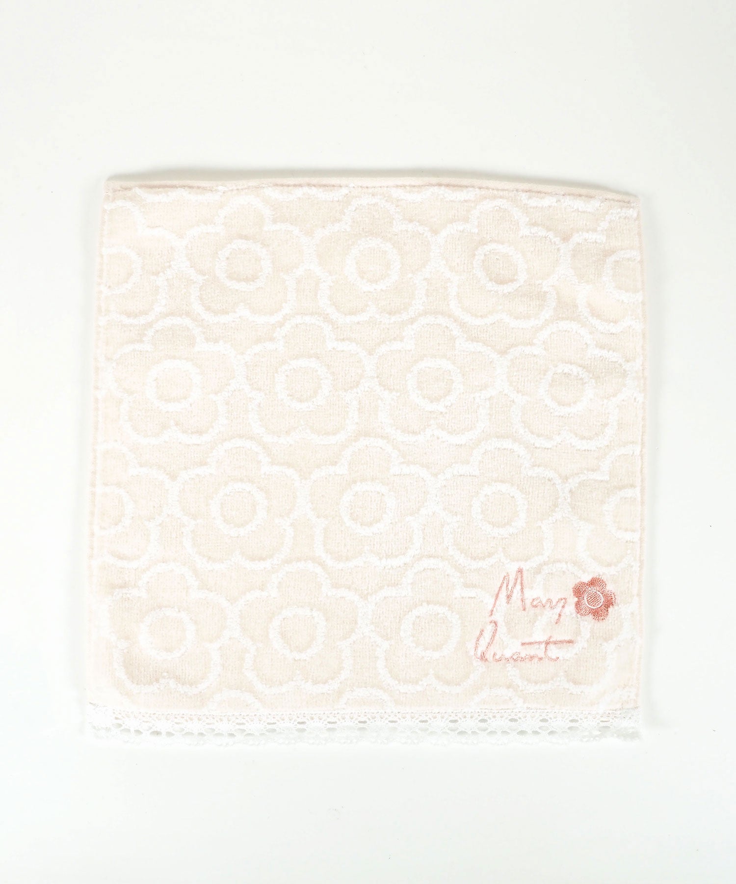 マリークワントレース付きタオルハンカチ