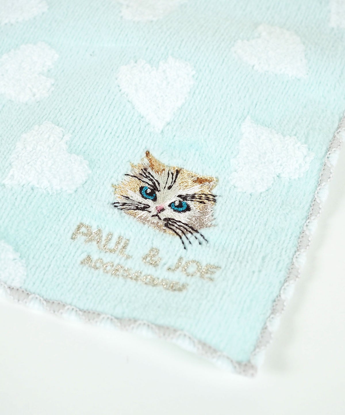 ポール＆ジョージプシー刺繍ハートタオルハンカチ