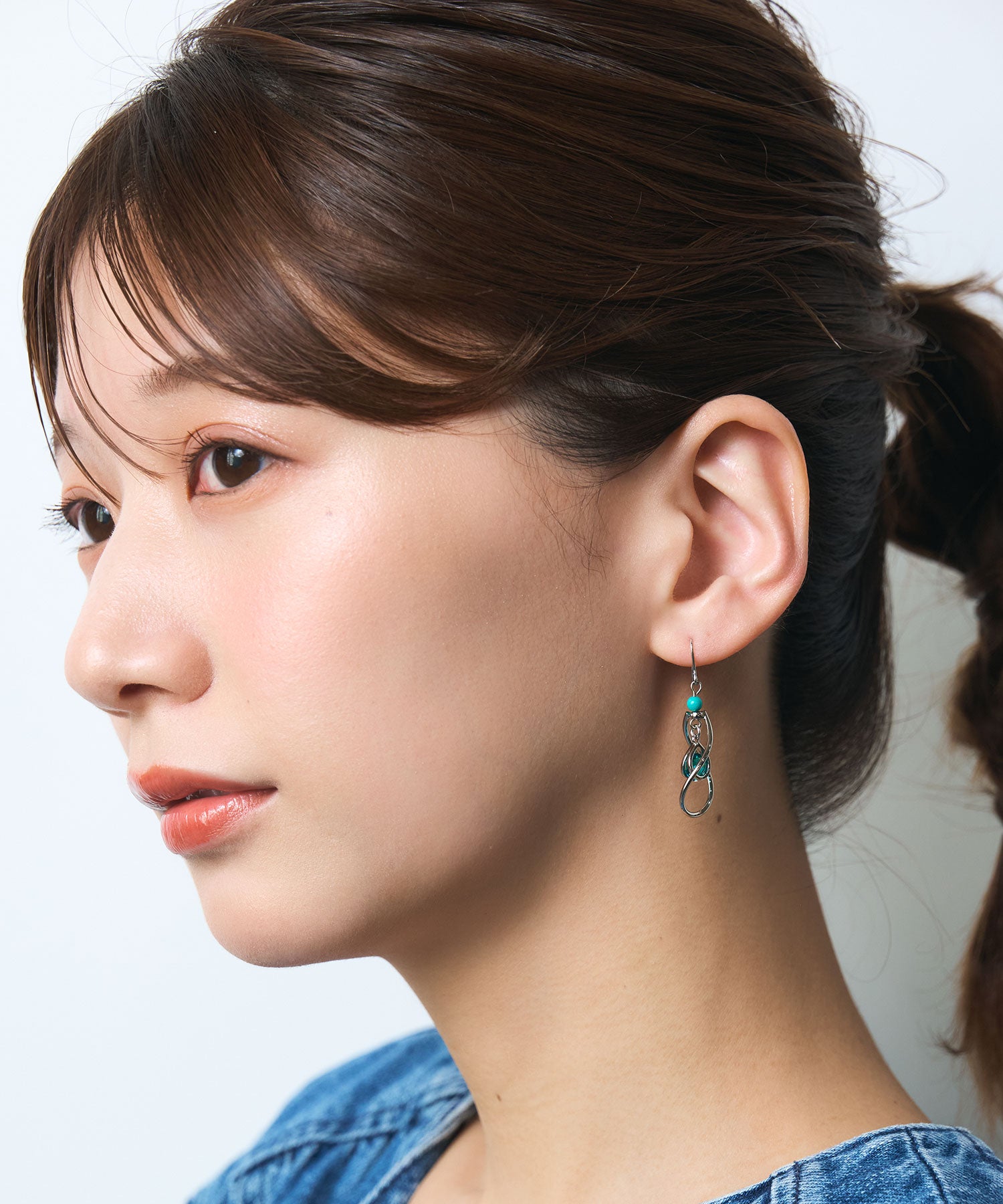 ツイストラインターコイズフックピアス | 【公式】MUK ONLINE SHOP