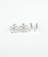 フラワーパールピュアチタンポストセットピアス