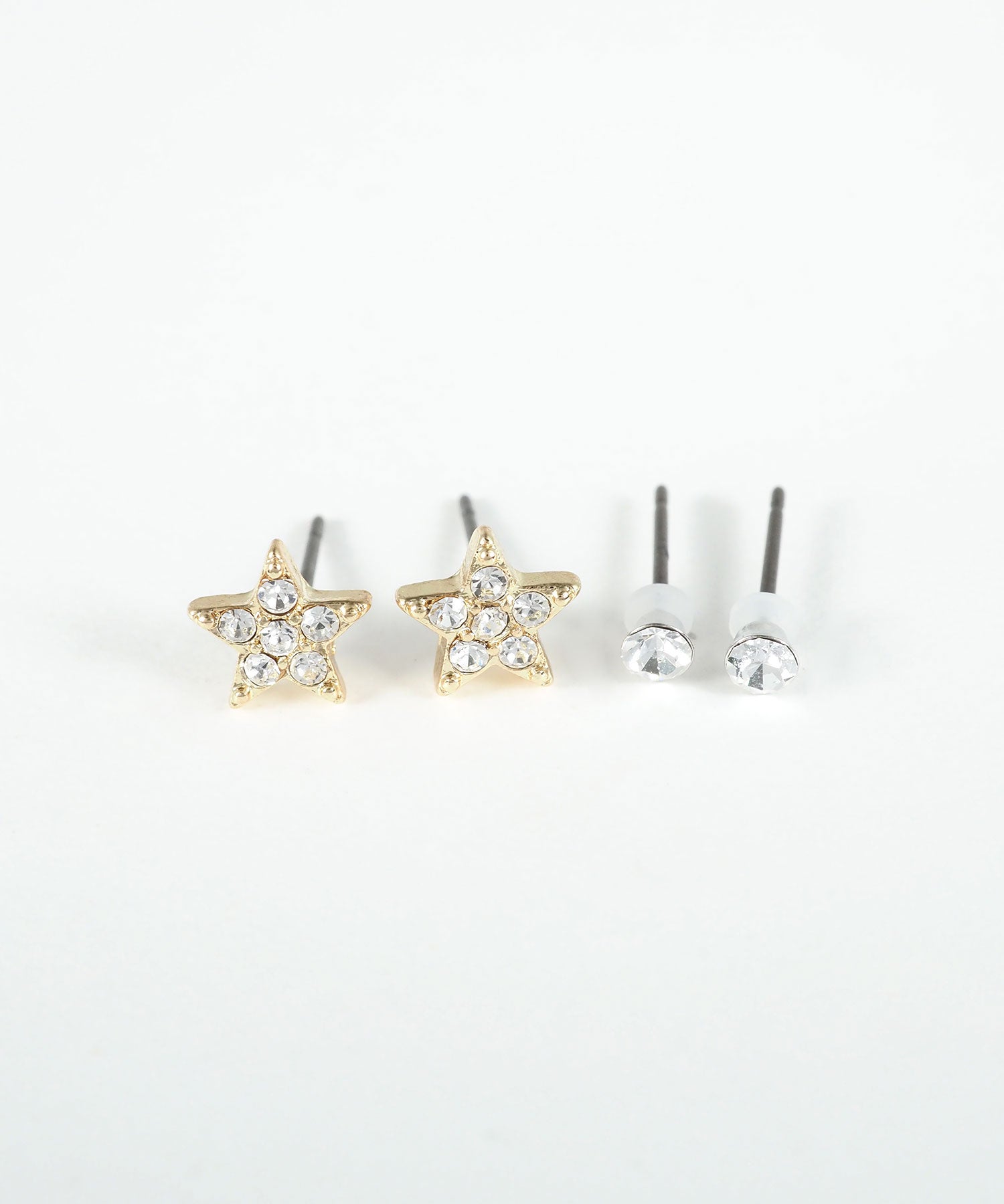 スタービジューピュアチタンポストセットピアス
