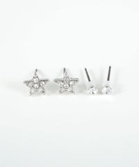 スタービジューピュアチタンポストセットピアス