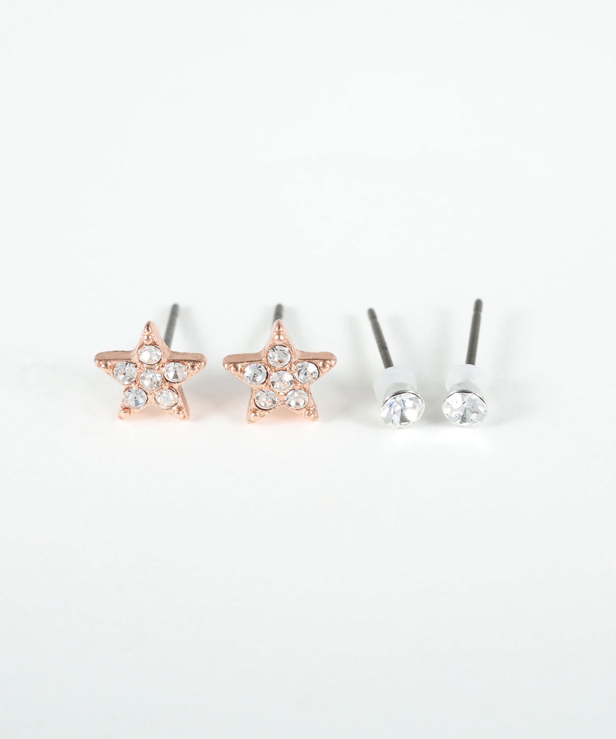 スタービジューピュアチタンポストセットピアス