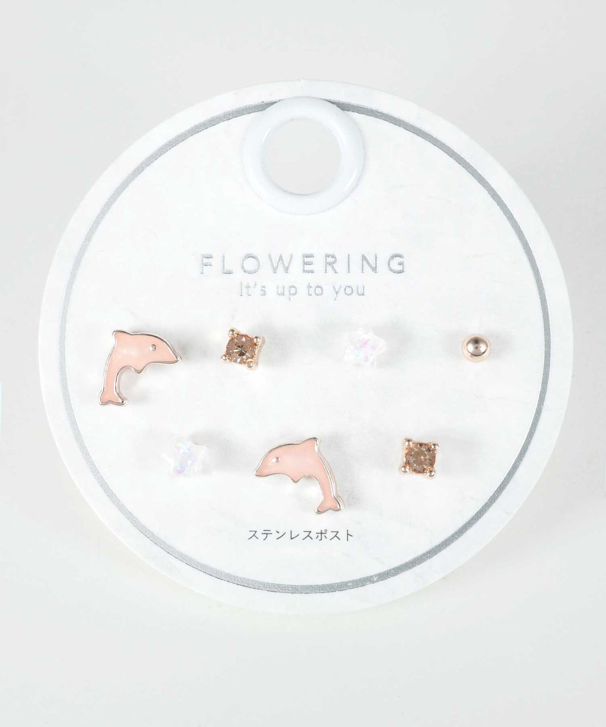 イルカステンレスポストセットピアス