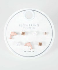 イルカステンレスポストセットピアス