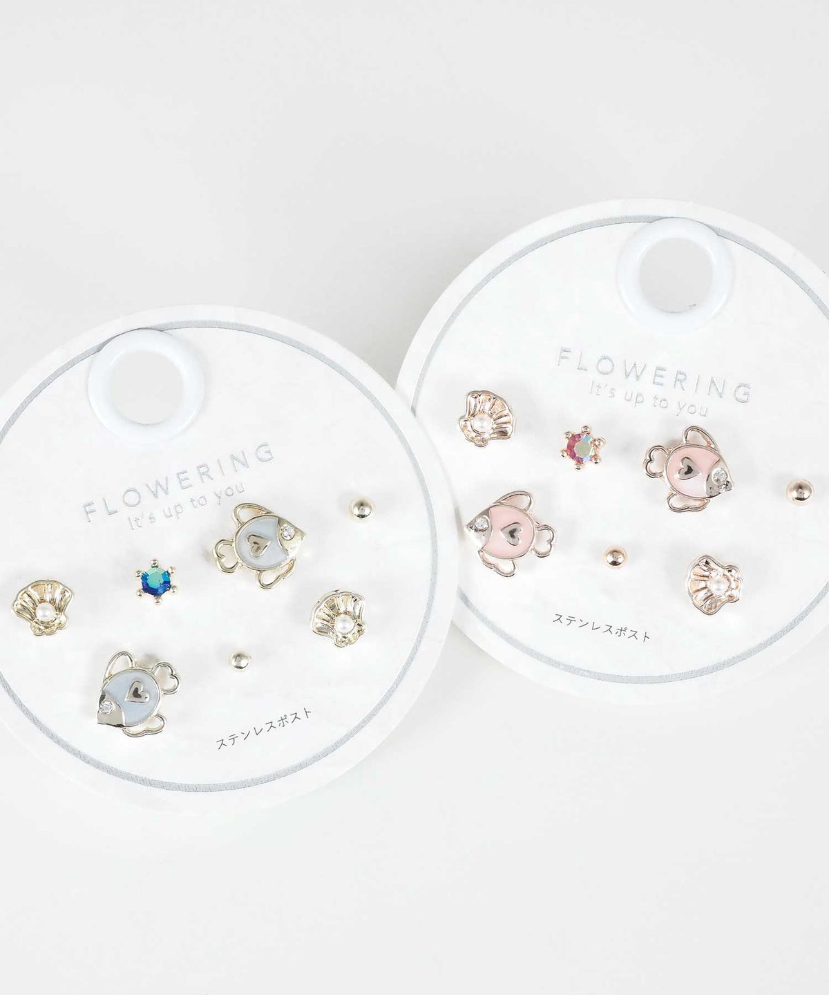 フィッシュステンレスポストセットピアス