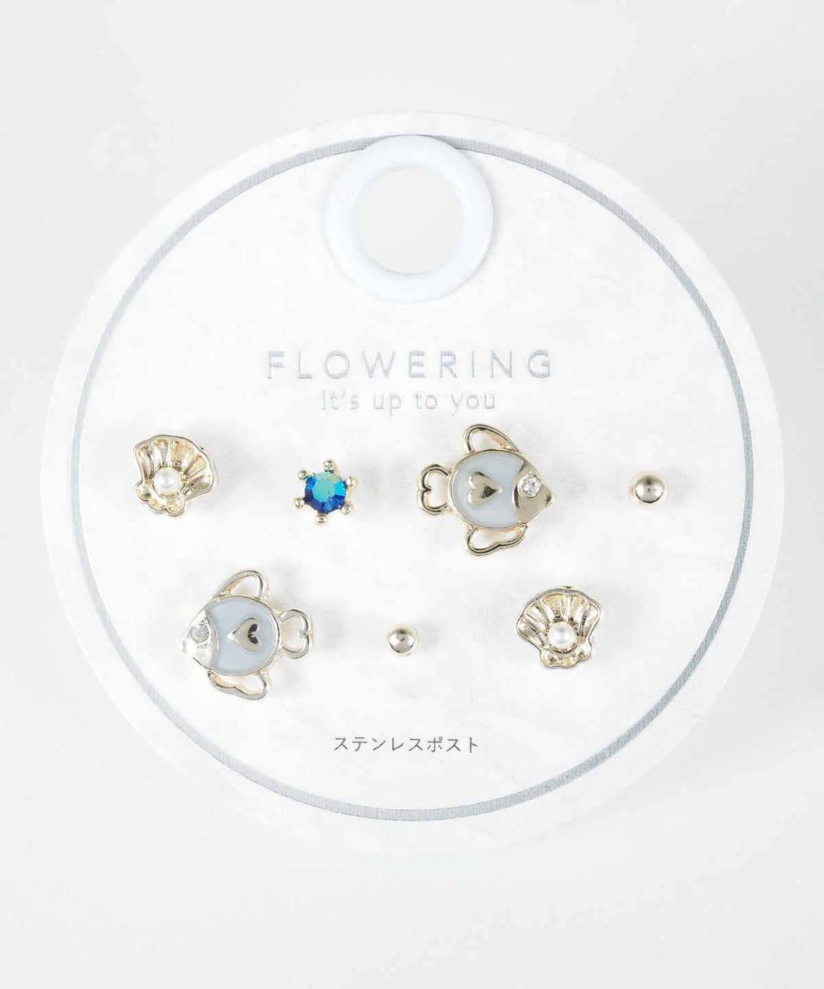フィッシュステンレスポストセットピアス