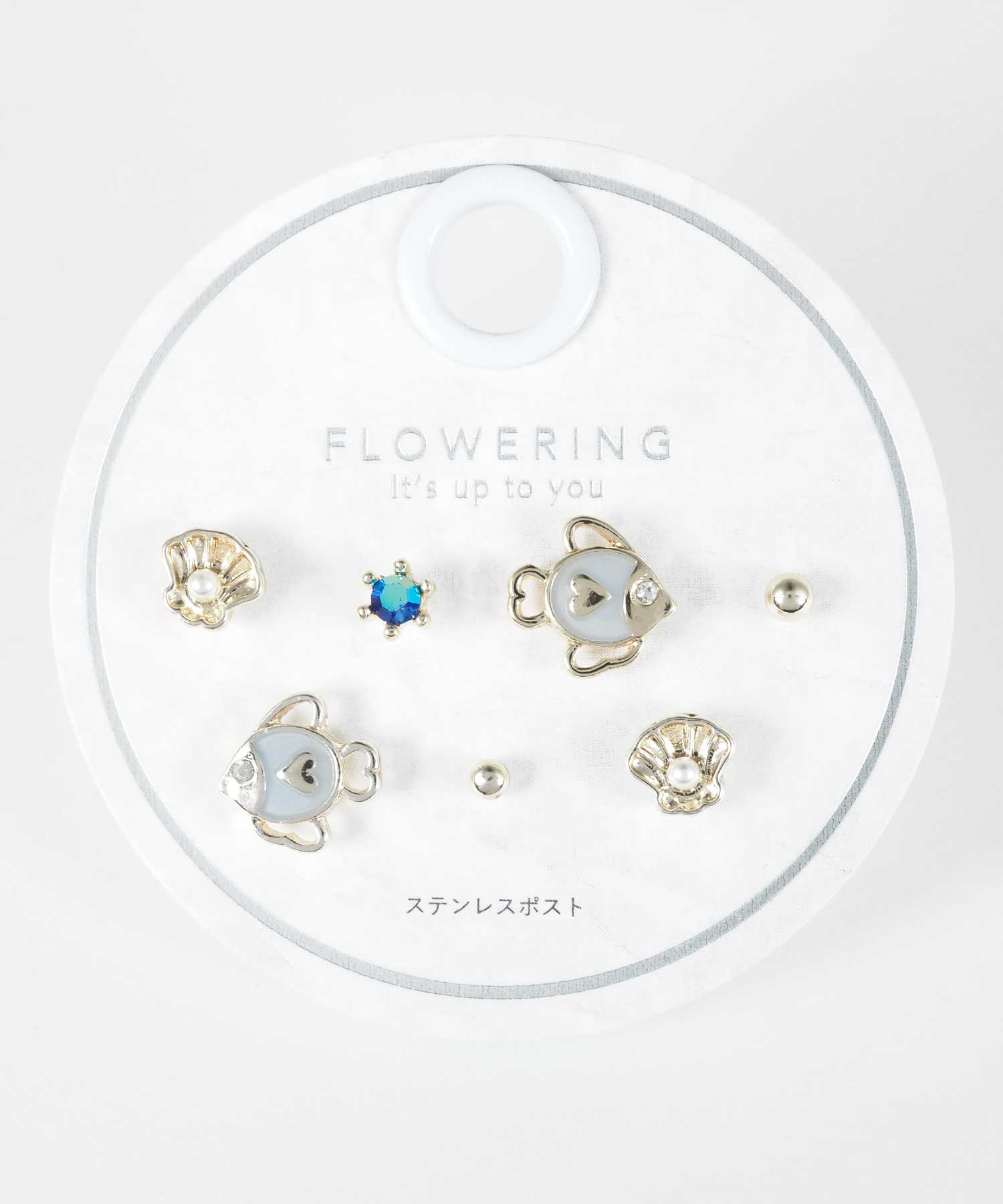 フィッシュステンレスポストセットピアス