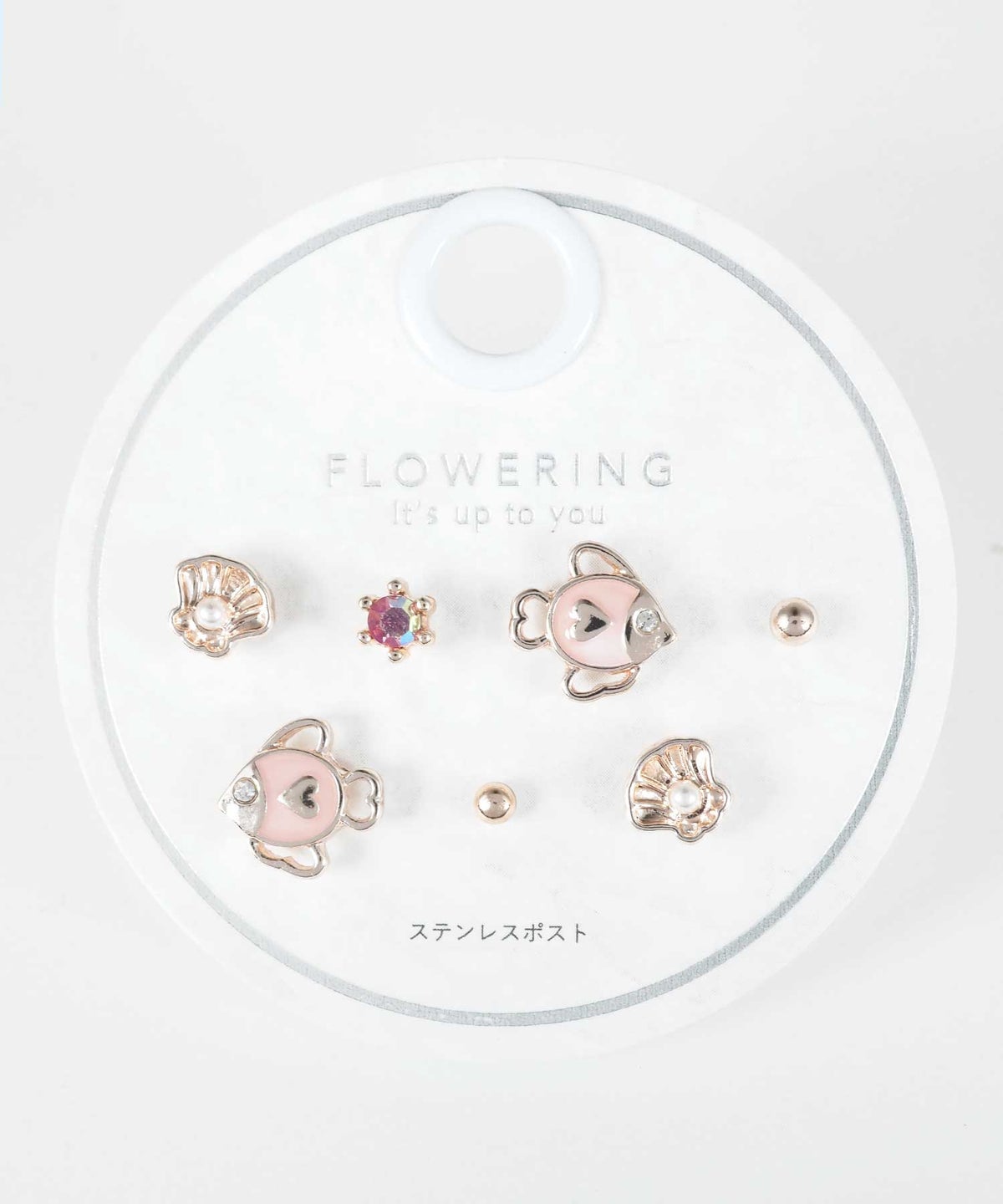 フィッシュステンレスポストセットピアス