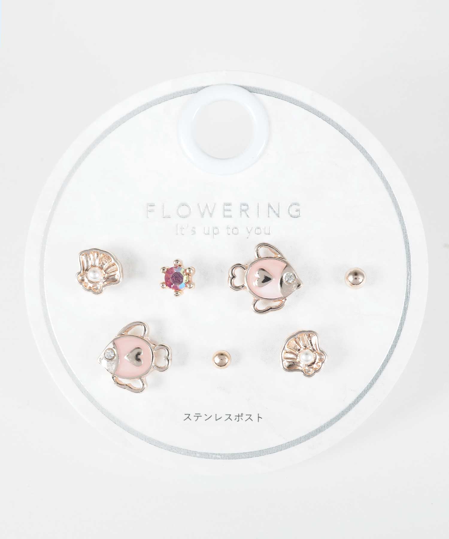 フィッシュステンレスポストセットピアス