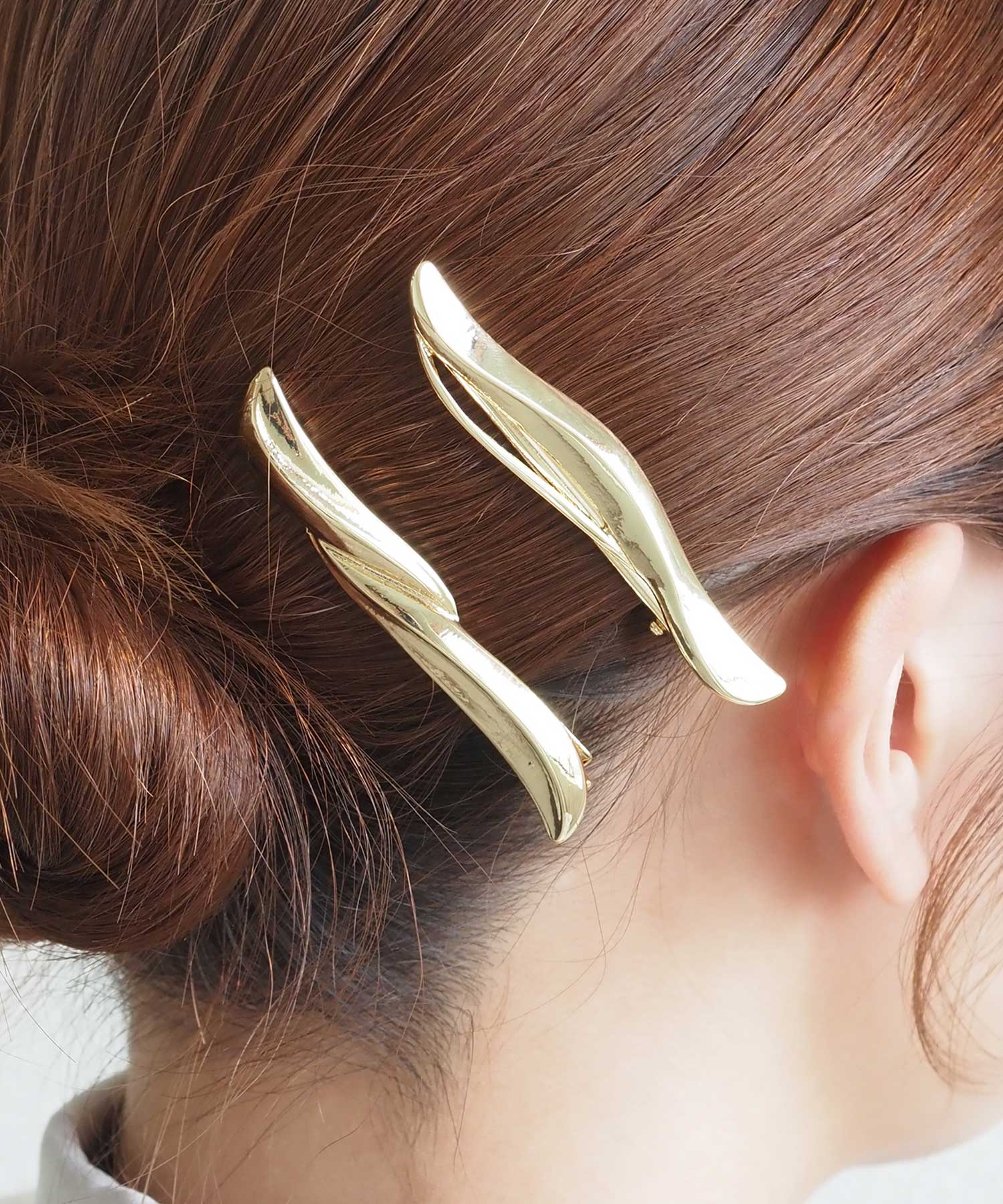 ウェーブラインメタリックヘアクリップ2Pセット | 【公式】MUK ONLINE