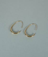 オーバルカーブステンレスフックピアス【JUNO PREMIUM】