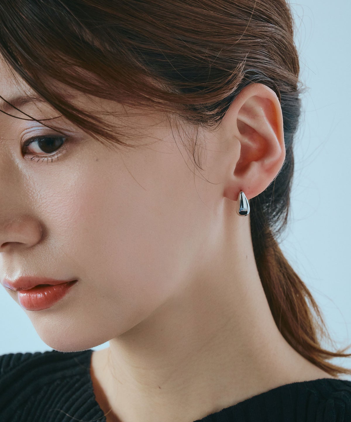 ドロップカーブステンレスピアス【JUNO PREMIUM】