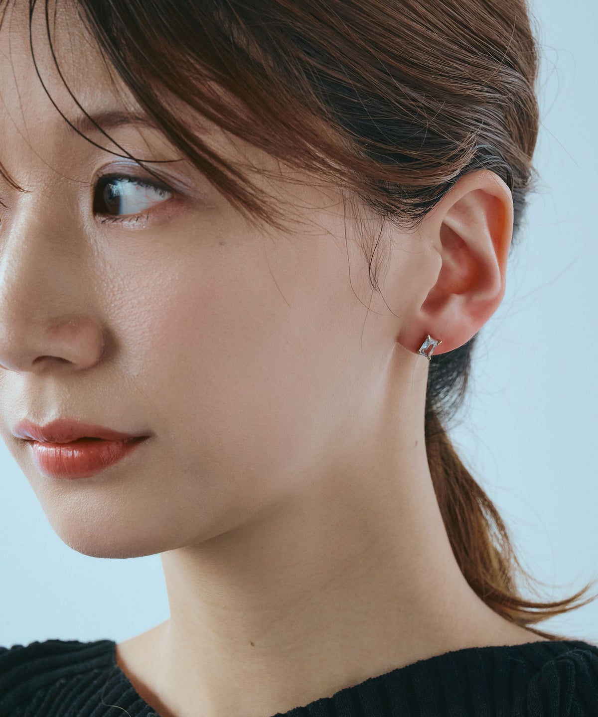 レクタングルビジューステンレスピアス【JUNO PREMIUM】